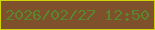 文字の大きさ：2、枠の色：d0d30a、背景の色：7e502c、文字の色：5a872b 無料ブログパーツのブログ時計