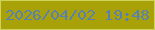文字の大きさ：2、枠の色：d0d359、背景の色：a8a107、文字の色：5980b5 無料ブログパーツのブログ時計