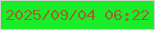 文字の大きさ：3、枠の色：d0d5cb、背景の色：19ed29、文字の色：946a2e 無料ブログパーツのブログ時計