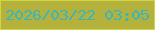 文字の大きさ：5、枠の色：d0d642、背景の色：b4b23c、文字の色：39b6b9 無料ブログパーツのブログ時計