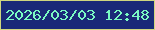 文字の大きさ：3、枠の色：d0d67f、背景の色：1a2978、文字の色：7afac3 無料ブログパーツのブログ時計