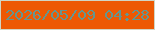 文字の大きさ：1、枠の色：d0d6c5、背景の色：ed5903、文字の色：64968f 無料ブログパーツのブログ時計