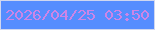 文字の大きさ：5、枠の色：d0d7ef、背景の色：568dfe、文字の色：cc85e7 無料ブログパーツのブログ時計