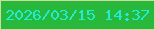 文字の大きさ：4、枠の色：d0db9d、背景の色：28b83c、文字の色：22edd2 無料ブログパーツのブログ時計