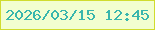 文字の大きさ：3、枠の色：d0dc2e、背景の色：f2fed0、文字の色：38b6ad 無料ブログパーツのブログ時計
