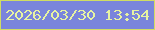 文字の大きさ：4、枠の色：d0dd63、背景の色：7a85dc、文字の色：e7f3a2 無料ブログパーツのブログ時計