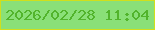 文字の大きさ：5、枠の色：d0df1c、背景の色：8ae078、文字の色：52b42c 無料ブログパーツのブログ時計