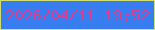 文字の大きさ：1、枠の色：d0df70、背景の色：387df0、文字の色：d74092 無料ブログパーツのブログ時計