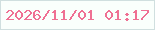 文字の大きさ：4、枠の色：d0dfdf、背景の色：fafffc、文字の色：ef7093 無料ブログパーツのブログ時計