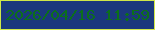 文字の大きさ：1、枠の色：d0e749、背景の色：1b387d、文字の色：0c6f1b 無料ブログパーツのブログ時計