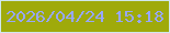 文字の大きさ：5、枠の色：d0e8ed、背景の色：9faa0b、文字の色：97a7fc 無料ブログパーツのブログ時計