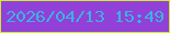 文字の大きさ：2、枠の色：d0e933、背景の色：9140d8、文字の色：3bb3df 無料ブログパーツのブログ時計