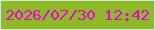文字の大きさ：1、枠の色：d0ecd8、背景の色：8eba26、文字の色：e700d8 無料ブログパーツのブログ時計