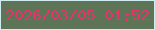 文字の大きさ：3、枠の色：d0ecf1、背景の色：5d7457、文字の色：e8326a 無料ブログパーツのブログ時計