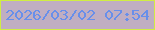文字の大きさ：2、枠の色：d0ed44、背景の色：c0aec2、文字の色：688fea 無料ブログパーツのブログ時計