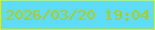 文字の大きさ：3、枠の色：d0f02b、背景の色：60dcfb、文字の色：b6cc04 無料ブログパーツのブログ時計