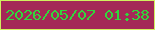 文字の大きさ：4、枠の色：d0f05f、背景の色：a42857、文字の色：31d73c 無料ブログパーツのブログ時計