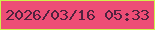 文字の大きさ：1、枠の色：d0f14c、背景の色：ed4d76、文字の色：51223f 無料ブログパーツのブログ時計