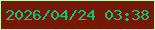 文字の大きさ：3、枠の色：d0f1bf、背景の色：751808、文字の色：0ec77b 無料ブログパーツのブログ時計