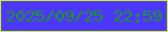 文字の大きさ：2、枠の色：d0f224、背景の色：4d37f8、文字の色：1c9a20 無料ブログパーツのブログ時計