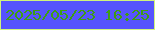 文字の大きさ：2、枠の色：d0f37c、背景の色：5653fd、文字の色：3e9d13 無料ブログパーツのブログ時計