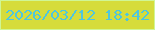 文字の大きさ：2、枠の色：d0f695、背景の色：d6dc3b、文字の色：4ec6de 無料ブログパーツのブログ時計