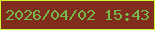文字の大きさ：4、枠の色：d0f735、背景の色：802d1d、文字の色：77b94a 無料ブログパーツのブログ時計
