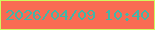 文字の大きさ：4、枠の色：d0f95e、背景の色：f96b53、文字の色：42b6a8 無料ブログパーツのブログ時計