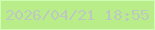 文字の大きさ：1、枠の色：d0fdb5、背景の色：b9ed8a、文字の色：bdc9bf 無料ブログパーツのブログ時計