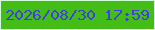 文字の大きさ：2、枠の色：d0fdd8、背景の色：44bd17、文字の色：3e41e0 無料ブログパーツのブログ時計