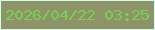 文字の大きさ：5、枠の色：d0fff1、背景の色：8f9468、文字の色：78d252 無料ブログパーツのブログ時計