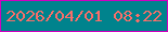 文字の大きさ：2、枠の色：d100c0、背景の色：00838d、文字の色：f96e69 無料ブログパーツのブログ時計