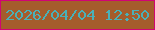 文字の大きさ：5、枠の色：d10474、背景の色：a55c2c、文字の色：49b1b8 無料ブログパーツのブログ時計