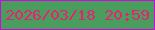 文字の大きさ：1、枠の色：d104e3、背景の色：4a9e5d、文字の色：e72176 無料ブログパーツのブログ時計