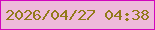 文字の大きさ：4、枠の色：d107bd、背景の色：eebada、文字の色：927a1a 無料ブログパーツのブログ時計