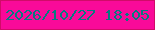 文字の大きさ：2、枠の色：d10b68、背景の色：f90a99、文字の色：067b80 無料ブログパーツのブログ時計