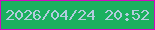 文字の大きさ：3、枠の色：d10bc0、背景の色：1bb05f、文字の色：b2ccdd 無料ブログパーツのブログ時計