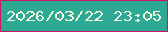 文字の大きさ：5、枠の色：d1145e、背景の色：2caa94、文字の色：f5f5e2 無料ブログパーツのブログ時計
