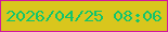 文字の大きさ：1、枠の色：d1169f、背景の色：d9c61d、文字の色：11c56c 無料ブログパーツのブログ時計