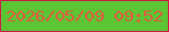 文字の大きさ：1、枠の色：d11849、背景の色：5cc534、文字の色：e6573e 無料ブログパーツのブログ時計