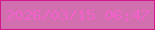 文字の大きさ：3、枠の色：d1188b、背景の色：d270af、文字の色：f561cc 無料ブログパーツのブログ時計