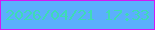 文字の大きさ：5、枠の色：d119f4、背景の色：5baffd、文字の色：3edbb6 無料ブログパーツのブログ時計
