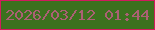 文字の大きさ：2、枠の色：d11b5d、背景の色：3c711e、文字の色：ab6074 無料ブログパーツのブログ時計