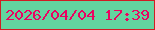 文字の大きさ：5、枠の色：d11c23、背景の色：63d49f、文字の色：eb0361 無料ブログパーツのブログ時計