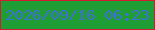 文字の大きさ：3、枠の色：d11d34、背景の色：1f9e35、文字の色：3f6fd6 無料ブログパーツのブログ時計