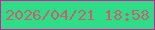 文字の大きさ：4、枠の色：d11f97、背景の色：2fdd89、文字の色：c36270 無料ブログパーツのブログ時計