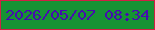 文字の大きさ：5、枠の色：d12045、背景の色：179334、文字の色：460caf 無料ブログパーツのブログ時計