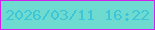 文字の大きさ：5、枠の色：d120eb、背景の色：6fdbd0、文字の色：3cc6d8 無料ブログパーツのブログ時計