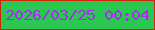 文字の大きさ：2、枠の色：d12409、背景の色：2cc653、文字の色：aa27f4 無料ブログパーツのブログ時計