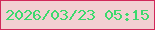 文字の大きさ：1、枠の色：d1285a、背景の色：f2cfd2、文字の色：3cd96d 無料ブログパーツのブログ時計